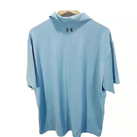 Under Armour Golf The Performance Polo Shirt Light Blue Sz 2XL Short Sleeve - Picture 2 of 5